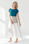 Image 1 of Linen summer dress with short sleeves made from natural linen Judit from Baltic Linen